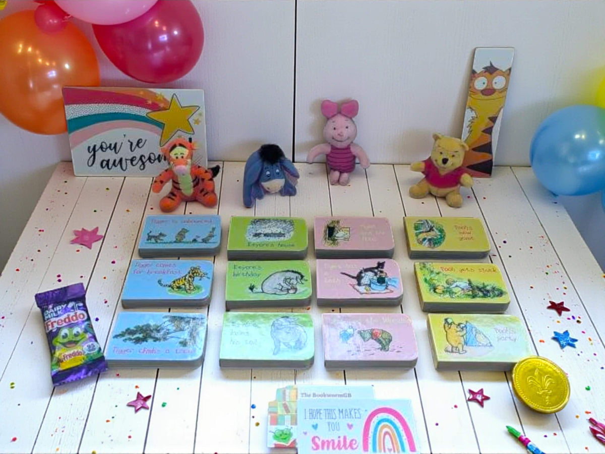 Vintage Winnie-the-Pooh Board Book Set with Plush | A.A. Milne Mini Books