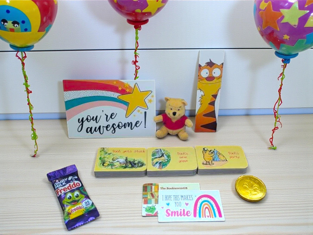 Vintage Winnie-the-Pooh Board Book Set with Plush | A.A. Milne Mini Books