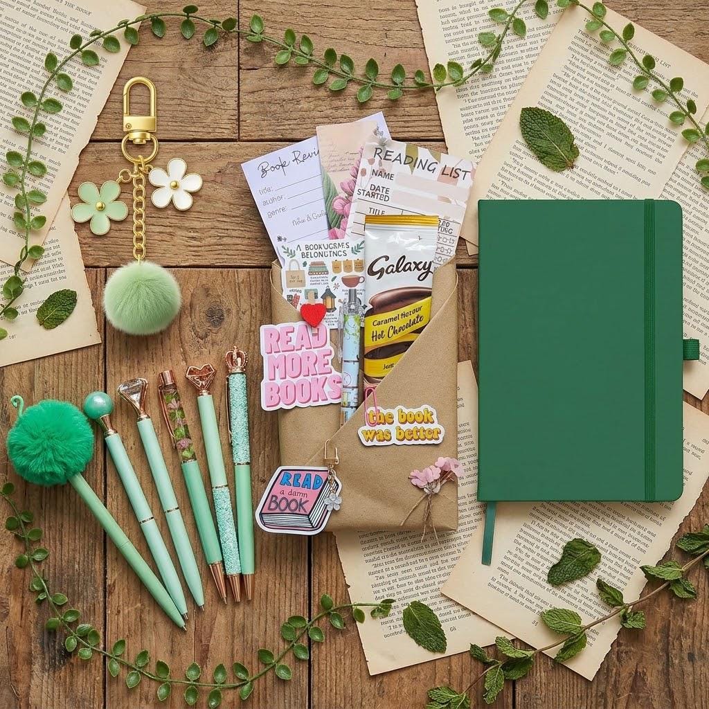 Book Gift Set | Blind Date Book | Wrapped Book & Journal Gift | Reader Gift | Book Lover Gift | Choose your own Colour