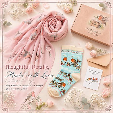 Robin Gift Set | Mystery Book | Robin Gifts for Her | Surprise Book Box | Bird Lover Gift | Birthday Gift for Bookworms