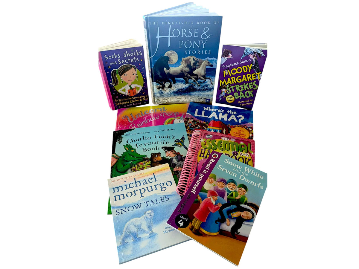 Children's Book Bundle: Mixed Junior Books, Ribbon Bound with Treats