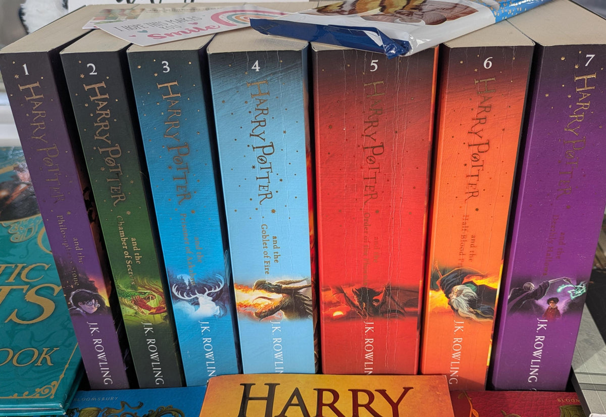 Harry Potter Books, Giant Bundle and Hedwig Plushie Cushion