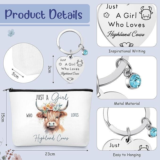Highland Cow Gift Set | Blind Date With A Book | Book Lover Mystery Gift Box | Cozy Reader Gift | Highland Cow Tote & Accessories
