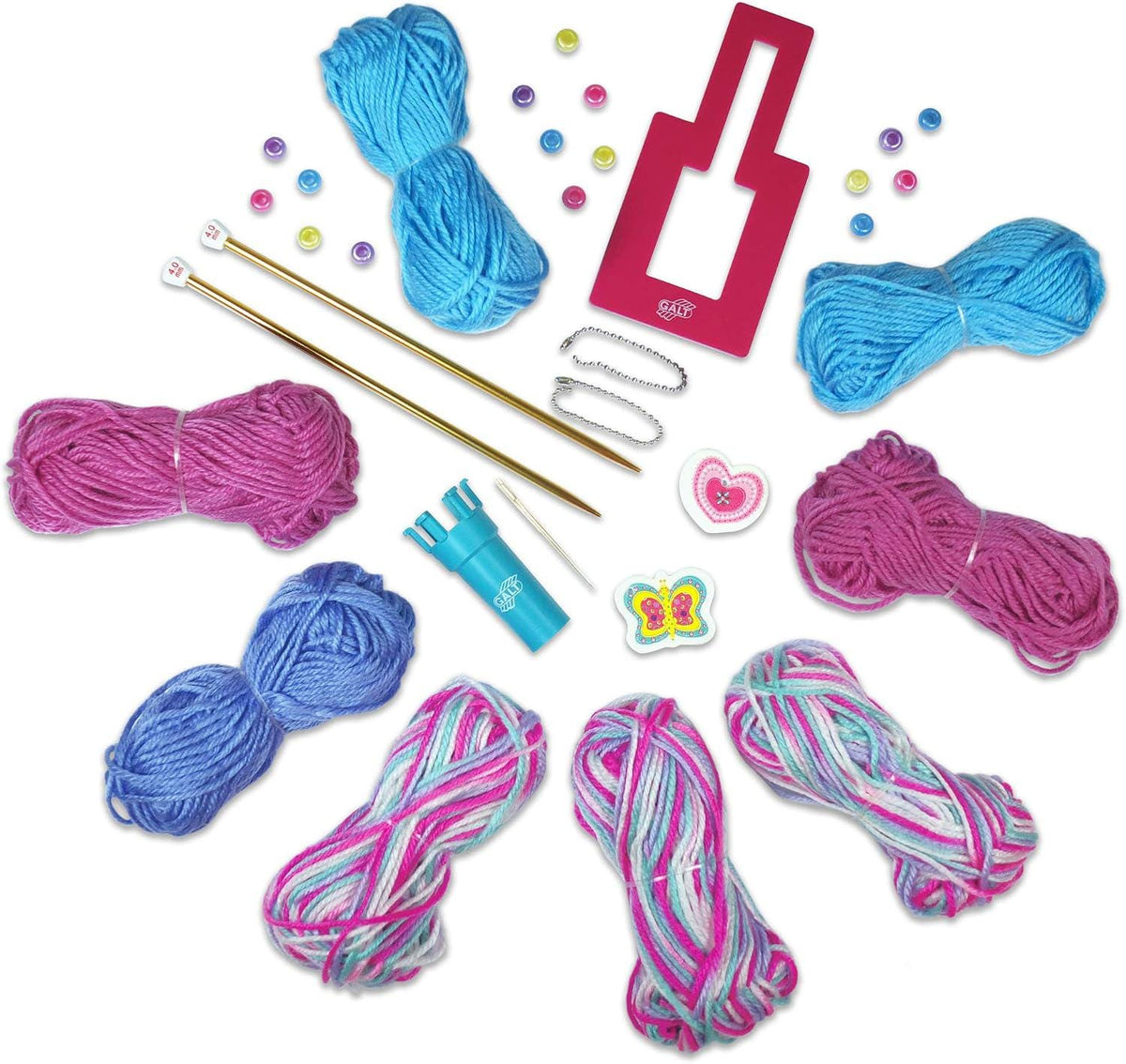 First Knitting Kit for Kids | Primary Children's Learn-to-Knit Set | Ideal Birthday Gift | Galt Kit Includes Book & Tools | Learn to Knit