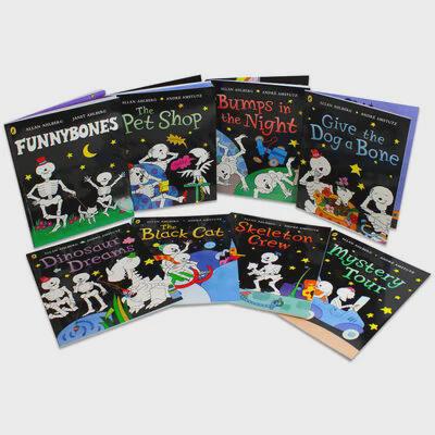 Funnybones Children's Books by Allan Ahlberg | 8 Book Collection | Funny Skeleton Stories | Kids Picture Books | Bedtime Reading Gift Set