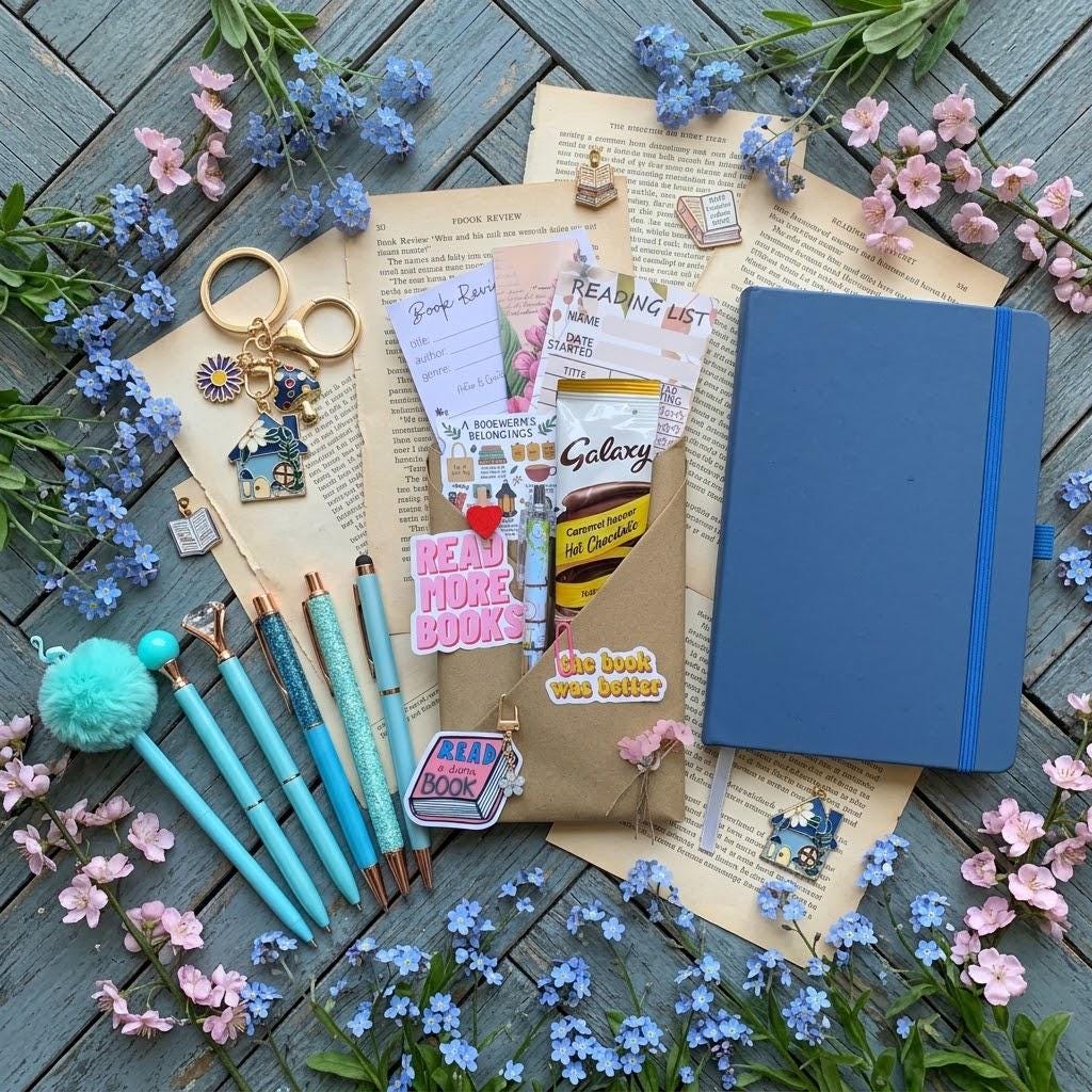 Book Gift Set | Blind Date Book | Wrapped Book & Journal Gift | Reader Gift | Book Lover Gift | Choose your own Colour