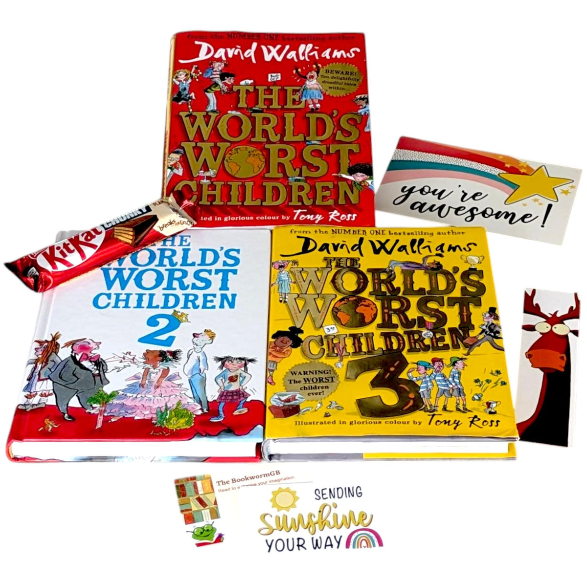 David Walliams Book Bundle: World's Worst Children Series, Hardback Edition