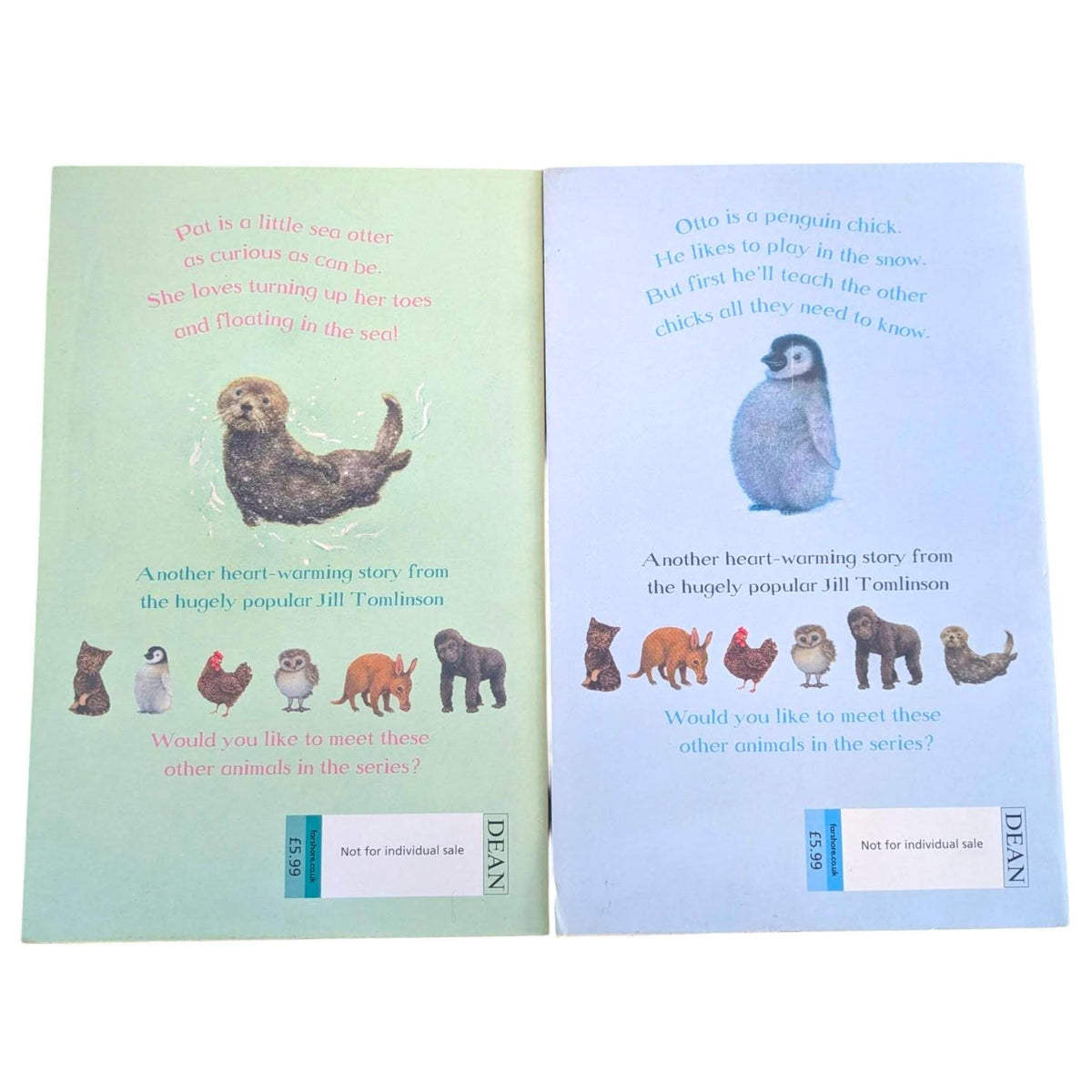 Preloved Kids Book Bundle – Jill Tomlinson Animal Stories Set | Owl Who Was Afraid of the Dark, Penguin, Otter | Classic Children’s Books