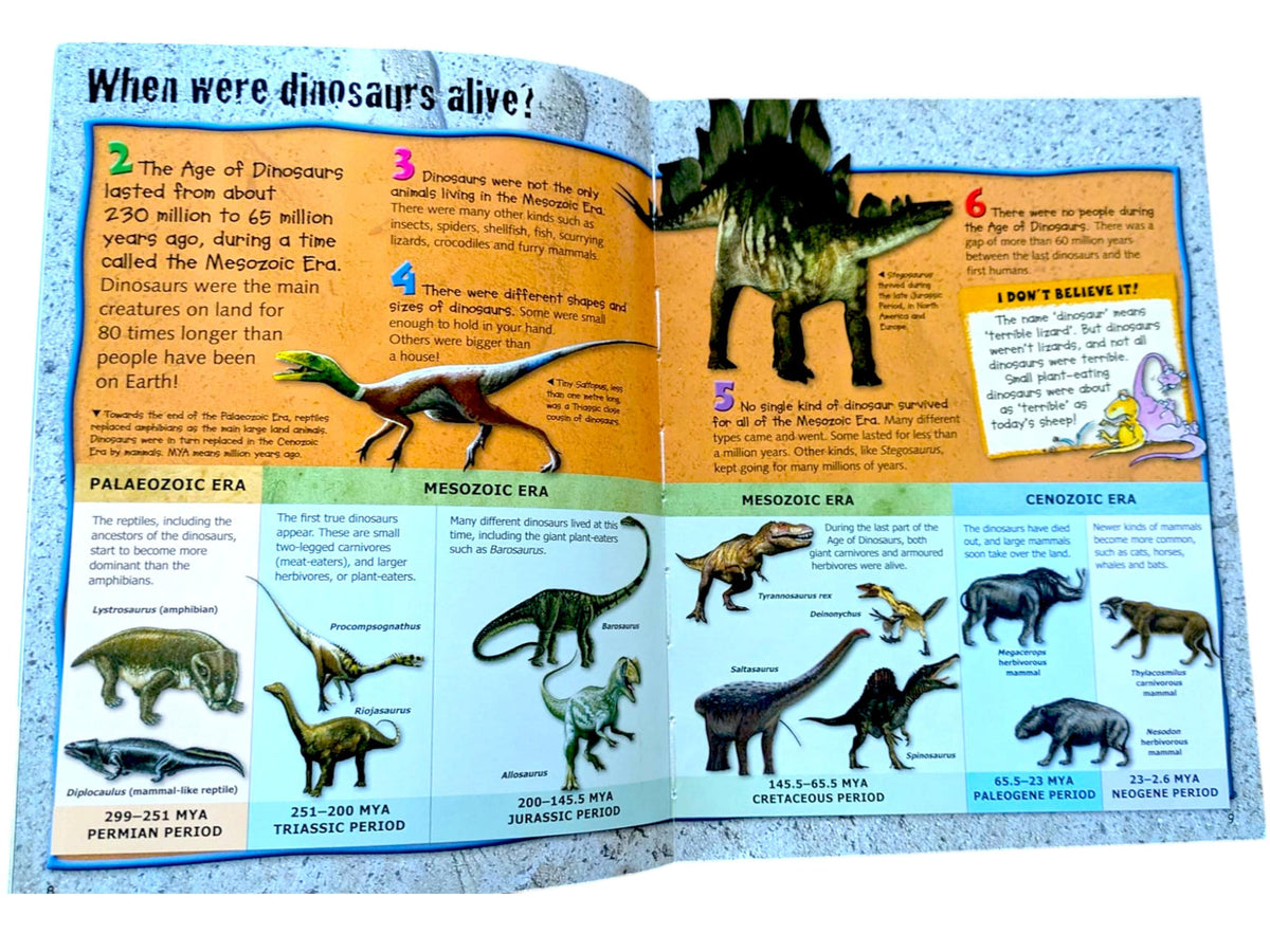 Dinosaur Book Bundle: Children's Gift Set with Toy Dinosaurs