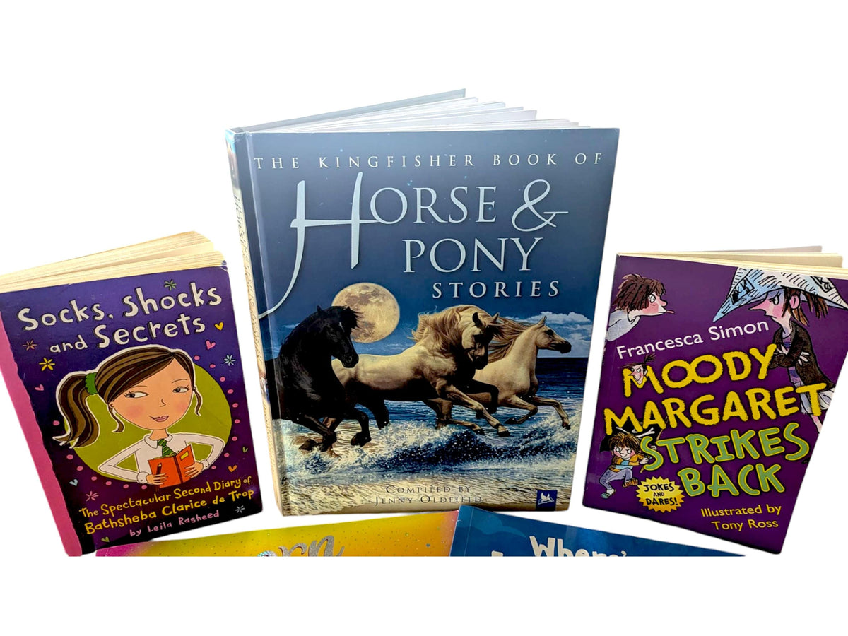 Children's Book Bundle: Mixed Junior Books, Ribbon Bound with Treats