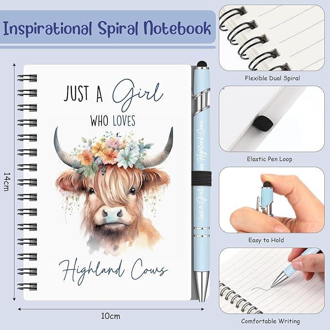 Highland Cow Gift Set | Blind Date With A Book | Book Lover Mystery Gift Box | Cozy Reader Gift | Highland Cow Tote & Accessories