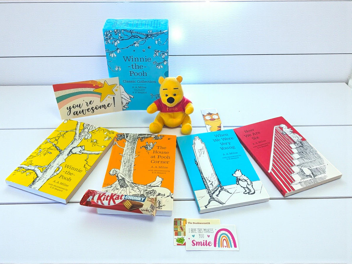 Winnie-the-Pooh Classic Book Set with Plush | A.A. Milne 4-Book Collection | Gift for Kids | Storytime Bundle