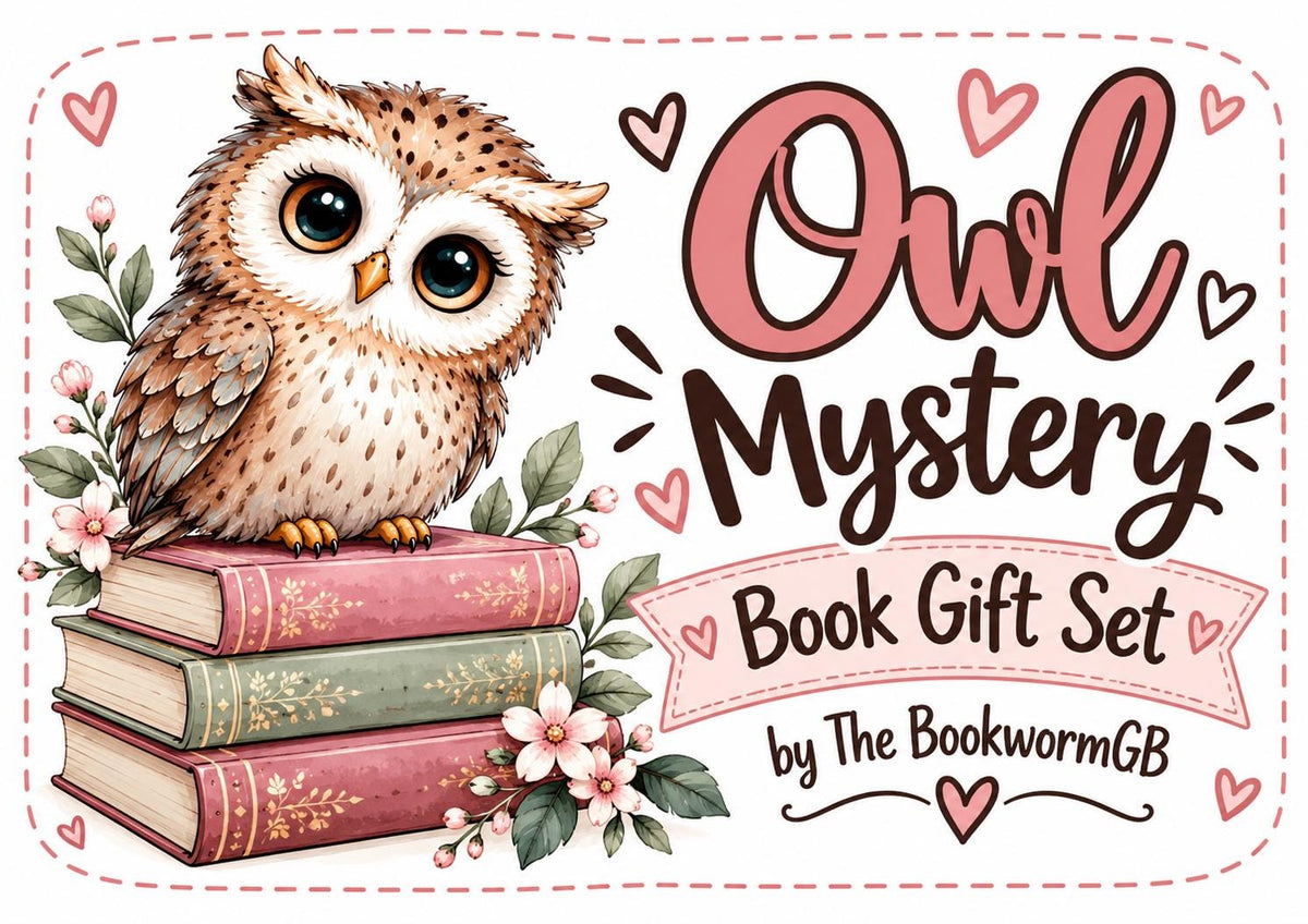 Owl Gift Set | Mystery Book | Owl Lover Gifts for Her | Surprise Book Box | Bookworm Birthday Gift | Owl Tote Bag & Accessories