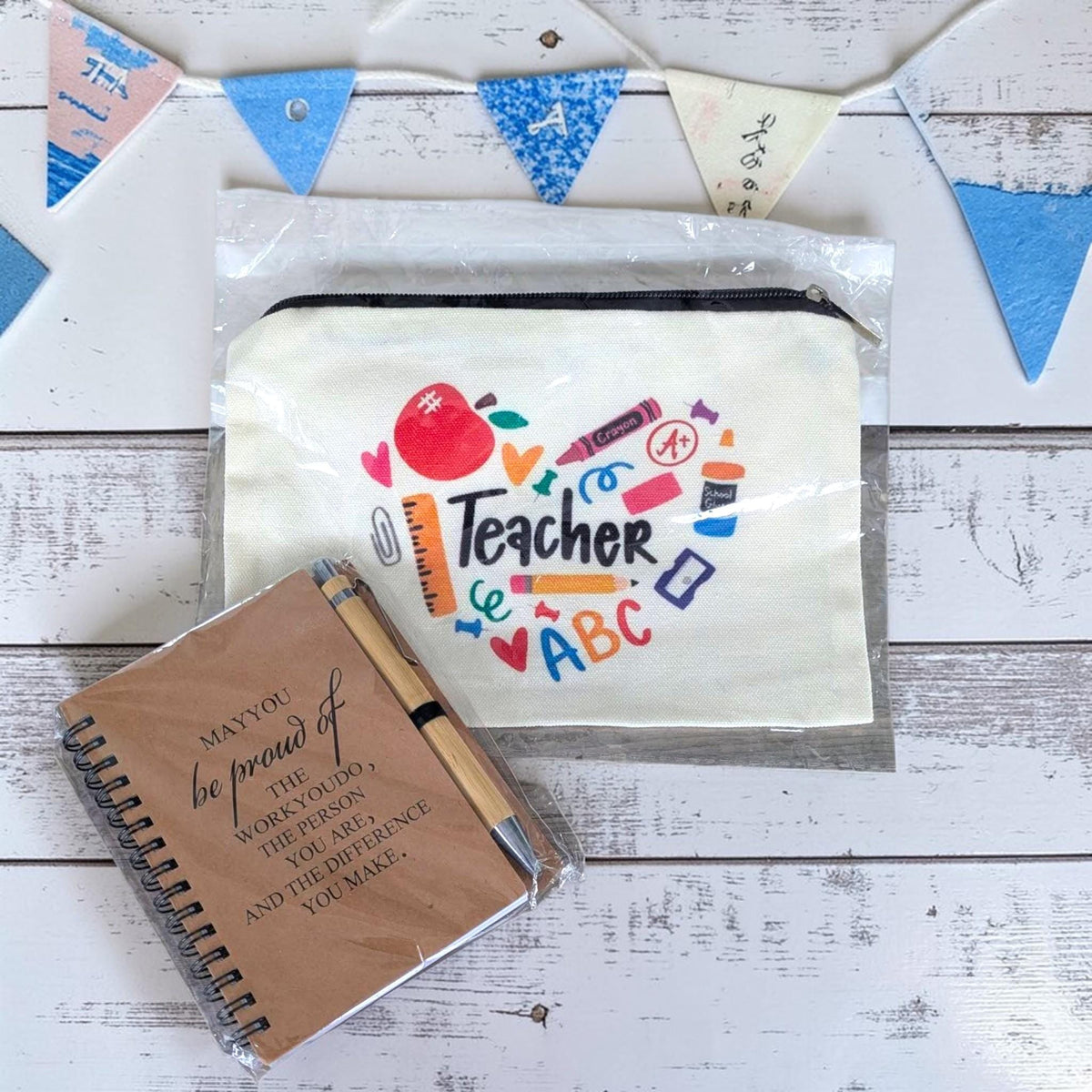 Teacher Pencil Case & Mini Notebook, Teacher Gift