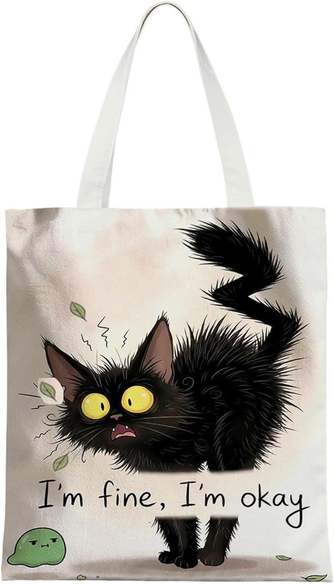 Black Cat, Mystery Book Gift Set | Cat Lover Book Box | Scaredy Cat Journal & Tote Bag | Bookworm Gift | Weird Cat Gift