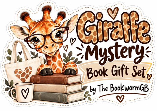 Giraffe Gift Set | Mystery Book | Giraffe Lover Gifts for Her | Surprise Book & Bookish Goodies | Birthday Gift for Readers