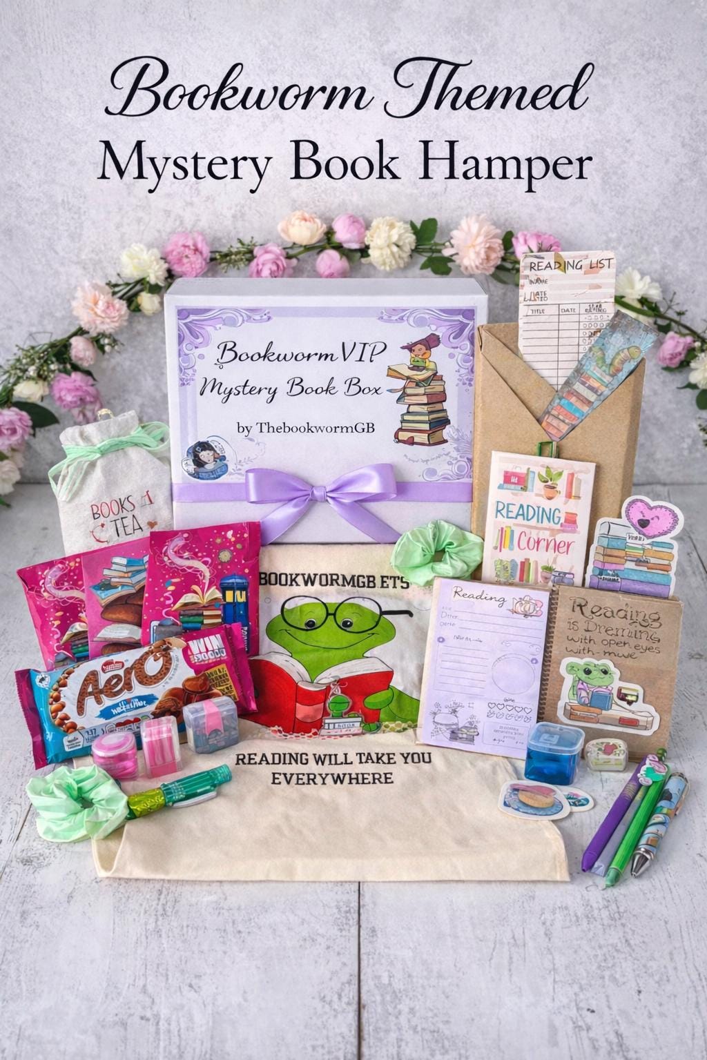 Bookworm Gift Set, Blind Date with a Book, Choose Genre, Book Lover Gift with Stationery, Bookish Surprises, Bookish Gift