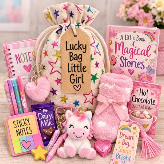 Lucky Mystery Gift Bag | Girl or Boy Surprise Bag | Party Favour Gift | Birthday, Graduation Exam Results Gift | Fun Mystery Bundle