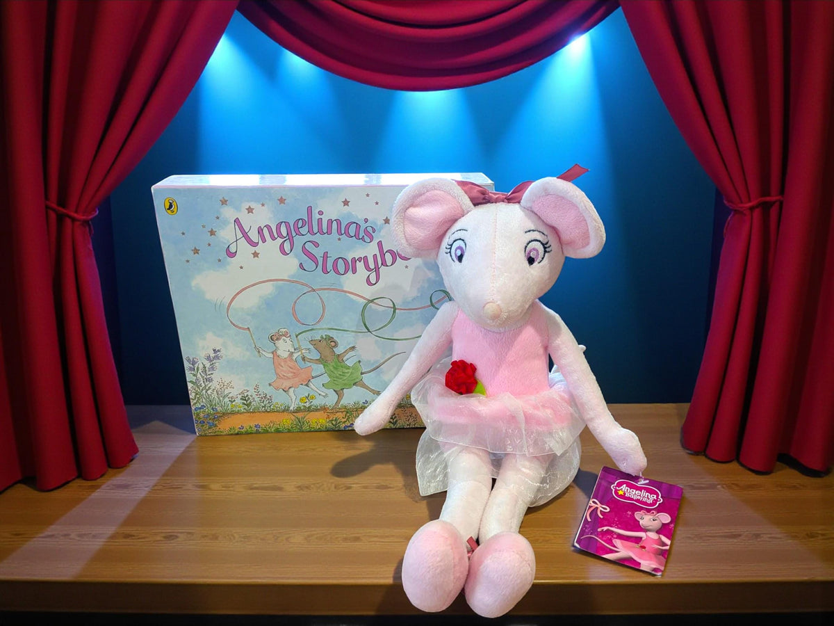 Angelina Ballerina Book Box & Plush Gift Set, Classic Children’s Story Collection