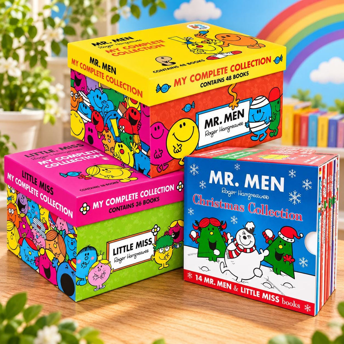 Mr Men & Little Miss Complete Book Collections | 48 Mr Men, 36 Little Miss and 14 Christmas Books | Children's Gift Box Sets