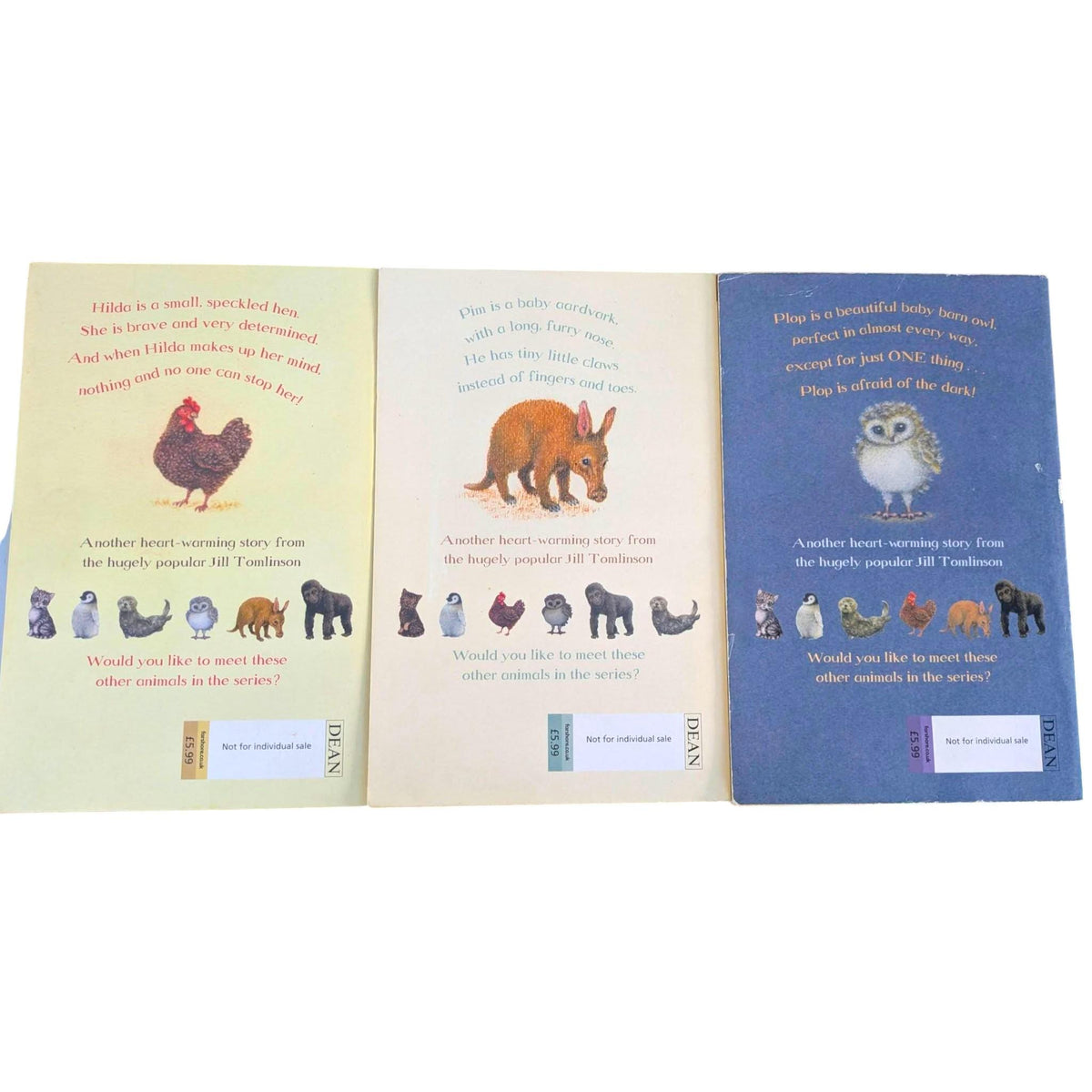 Preloved Kids Book Bundle – Jill Tomlinson Animal Stories Set | Owl Who Was Afraid of the Dark, Penguin, Otter | Classic Children’s Books