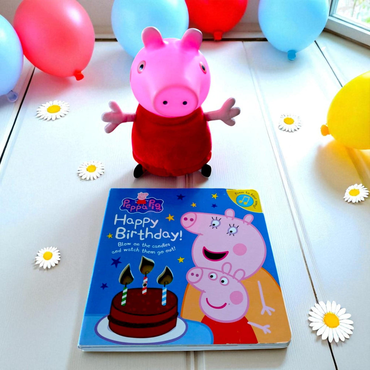 Peppa Pig Birthday Book & Interactive Toy Bundle
