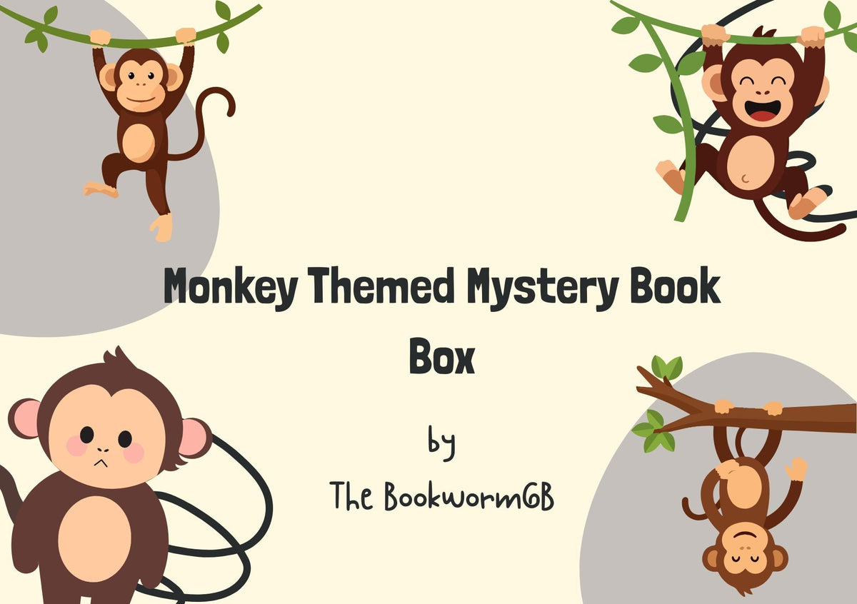 Monkey Gift Set | Mystery Book | Lover Gift | Crossbody Bag, Journal & Bookish Extras | Mystery Book Gift for Readers | Loves Monkeys
