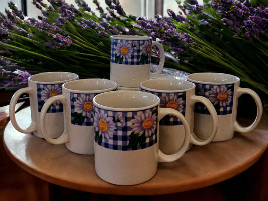 Vintage Crown Dynasty Blue Daisy Tableware: English China