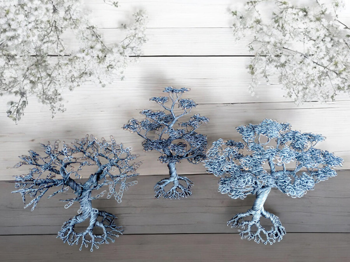 Vintage Twisted Wire Miniature Tree: Handmade Silver Ornament