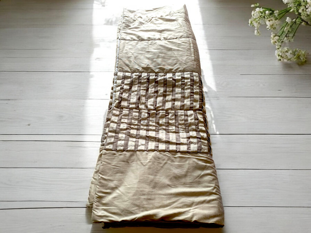 Vintage NEXT Gold Quilted Duvet, 230x160cm Bedspread: Puffy Quilt
