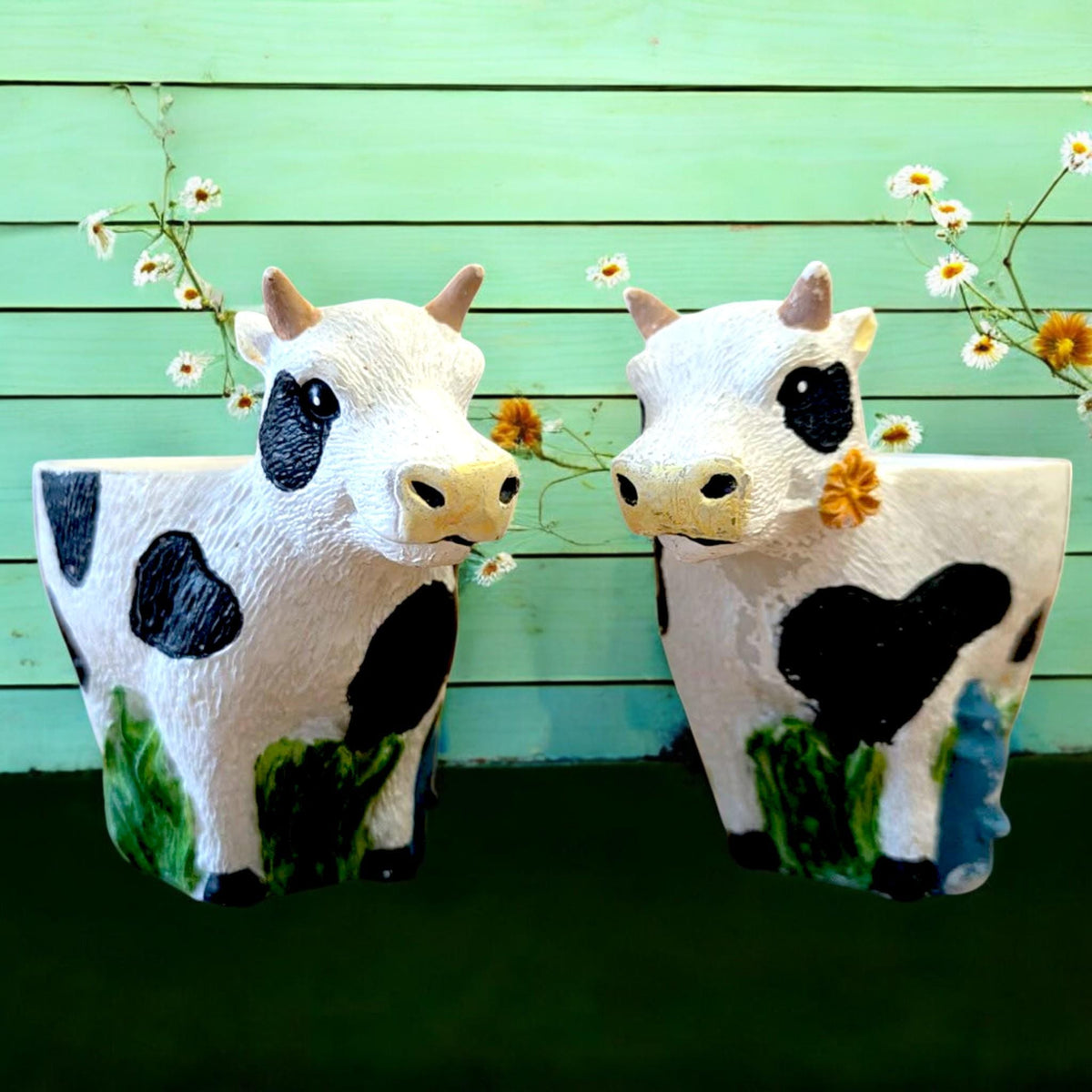 Staffordshire Cow Egg Cups: Novelty Tableware Set