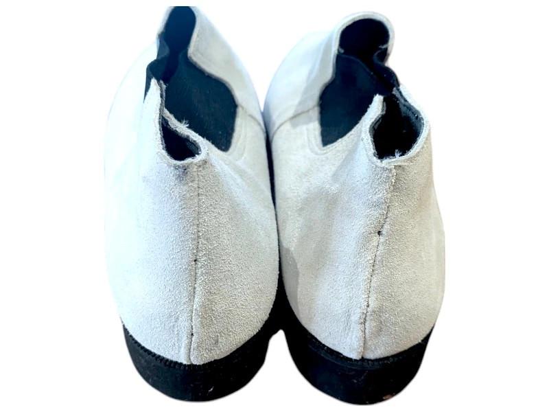 Vintage Cream Leather Chelsea Boots - Size 7