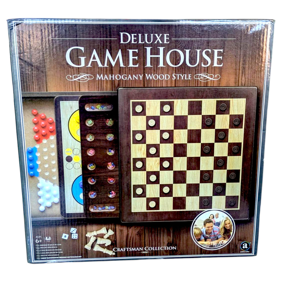 Wooden Board Games Compendium: Chess, Ludo, Snakes and Ladders