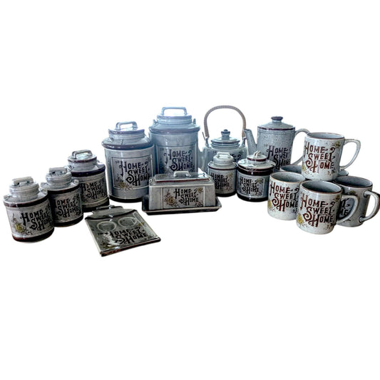 Vintage Otagiri Japanese Pottery: Teapot, Mugs, Canisters - 1970s Kitchen