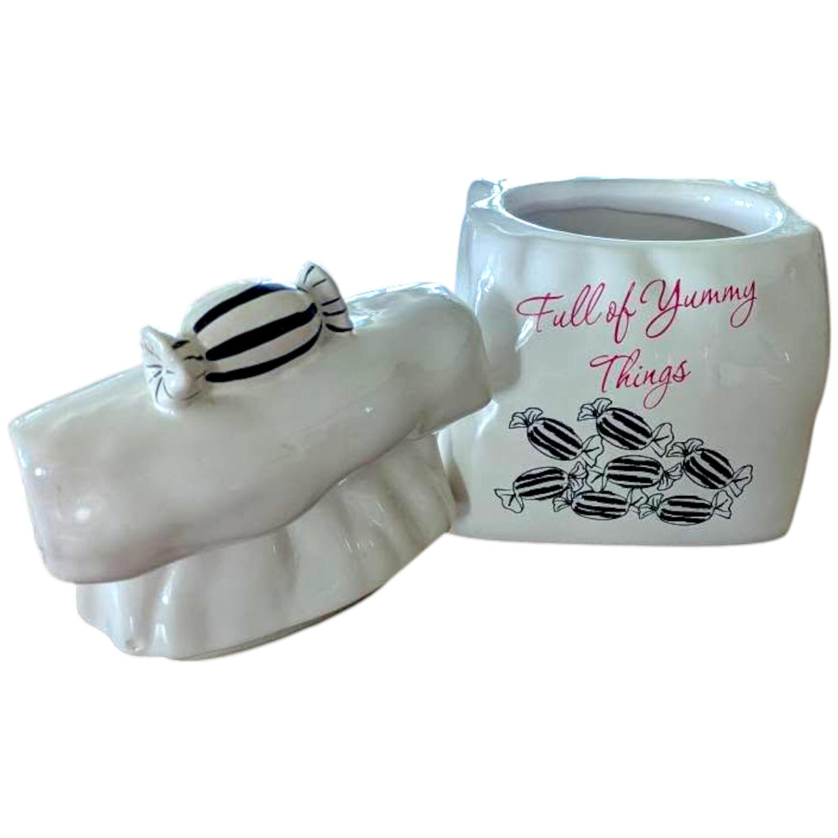 Vintage Ceramic Sweet Jar: Retro Kitsch Kitchen Storage