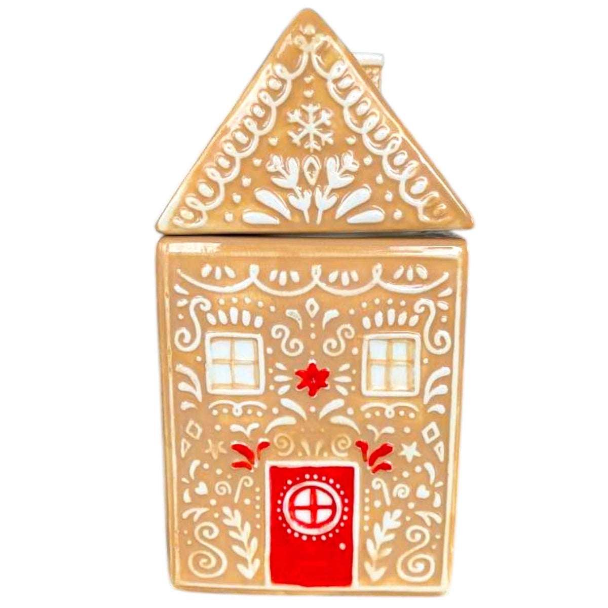 Gingerbread Cookie Jar: Christmas Treat Jar, Holiday Decoration