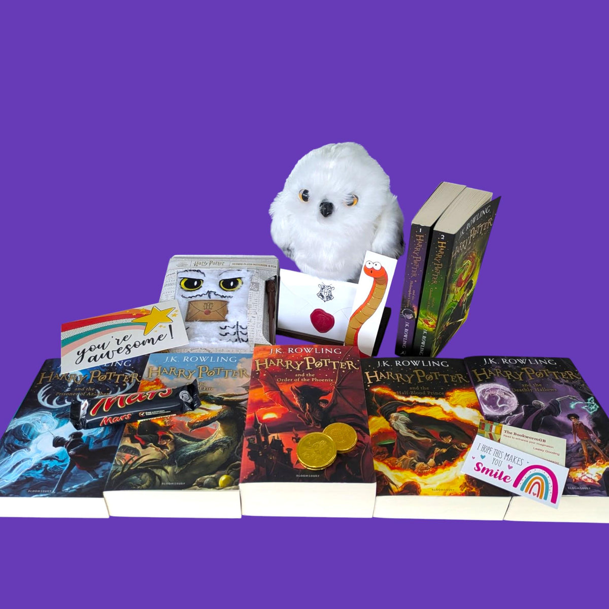 Harry Potter Books and Interactive Hedwig Owl Toy