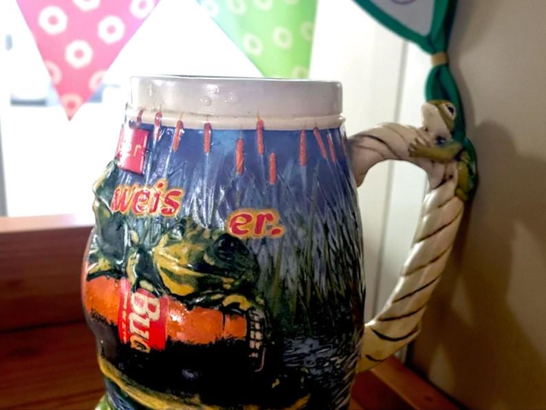 Vintage Budweiser Stein: Ferret, Frog, Louie & Frank - Collectible Barware