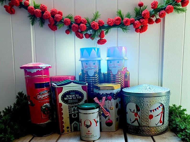Vintage Christmas Tins: Retro Musical Collectable Storage