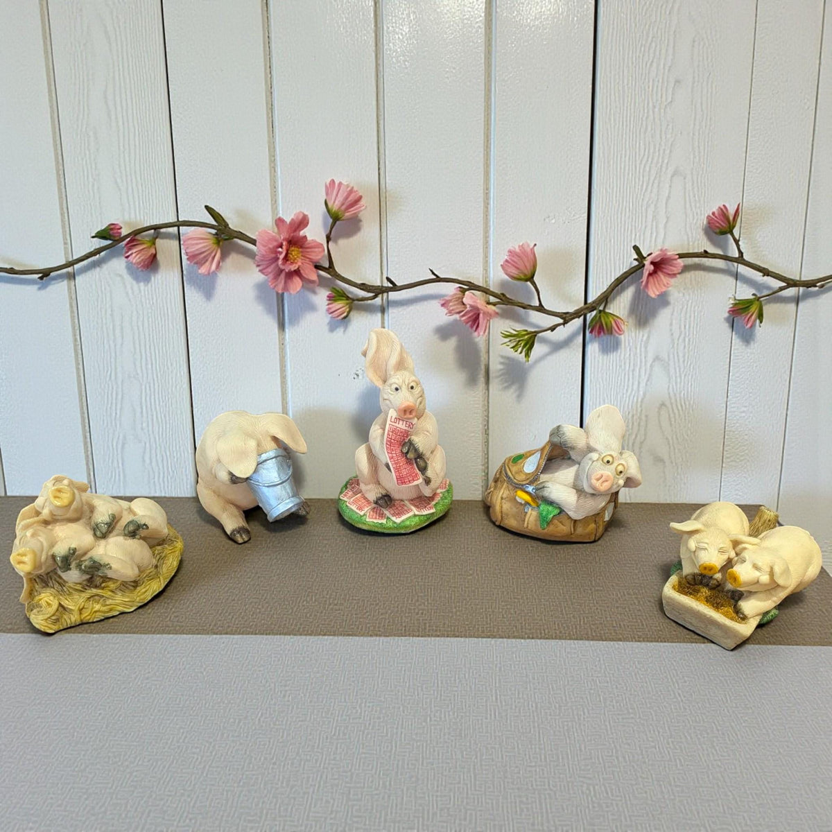 Vintage Piggin Figurines β Cute Pig Ornaments, Hell, Lottery, Cuddles, Pals, Holidays