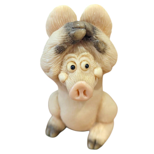Vintage Piggin Figurines – Cute Pig Ornaments, Paperwork, Hero, Sick, Sweetie, Stuffed