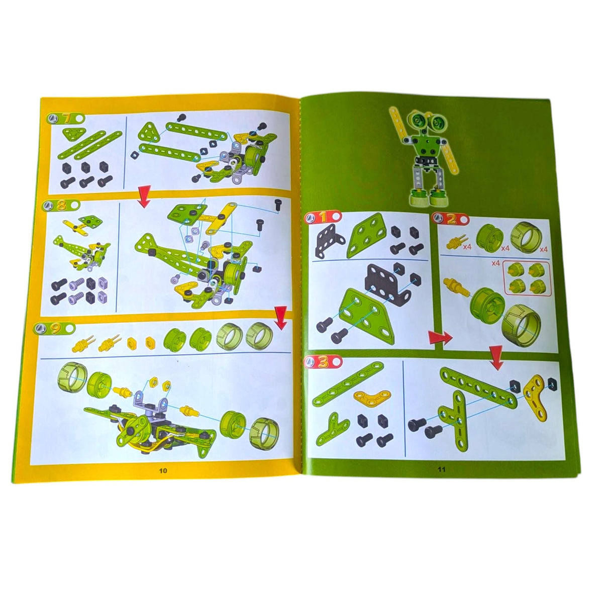Vintage My First Meccano Easy Set – Complete with Instructions, 10 Model STEM Building Toy Age 4+