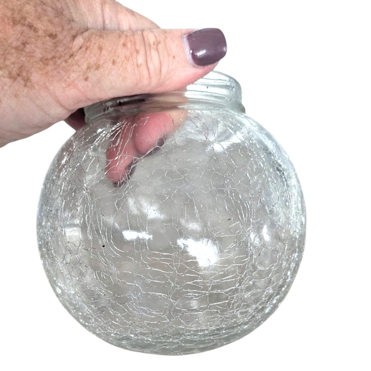 Crackled Glass Light Shades, Screw on