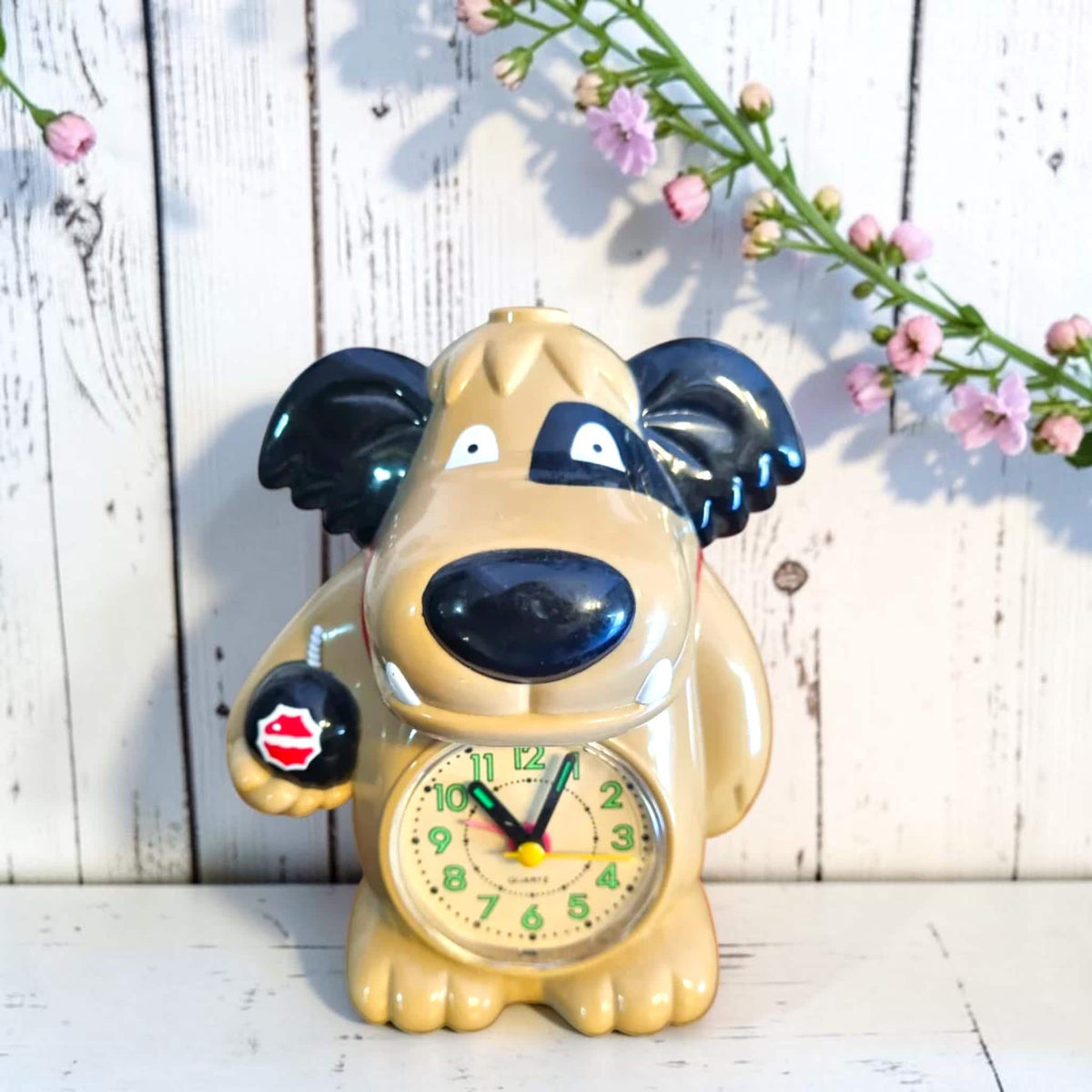 Vintage Muttley Barking Mad Alarm Clock, Retro Cartoon Collectible, Original Box