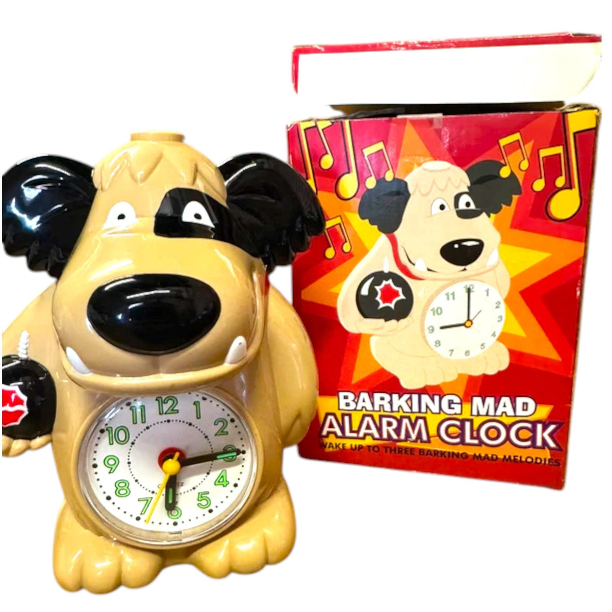 Vintage Muttley Barking Mad Alarm Clock, Retro Cartoon Collectible, Original Box
