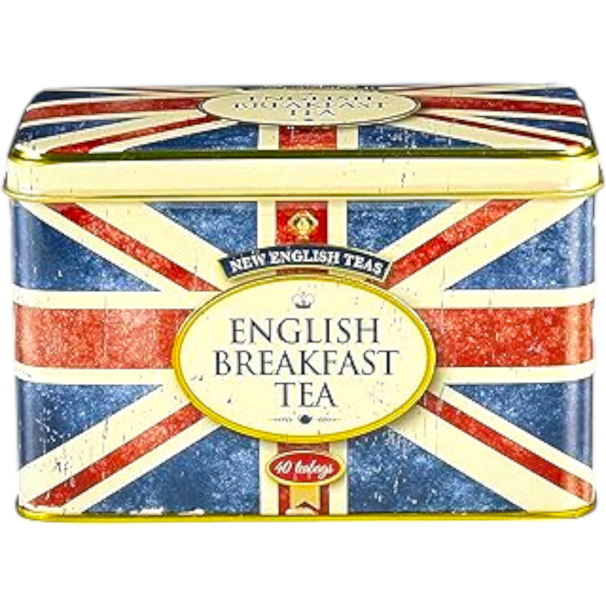 Vintage Style English Tea Tin | British Souvenir Gift Box, Union Jack & London Bus, Traditional Black Tea | English Breakfast Blend