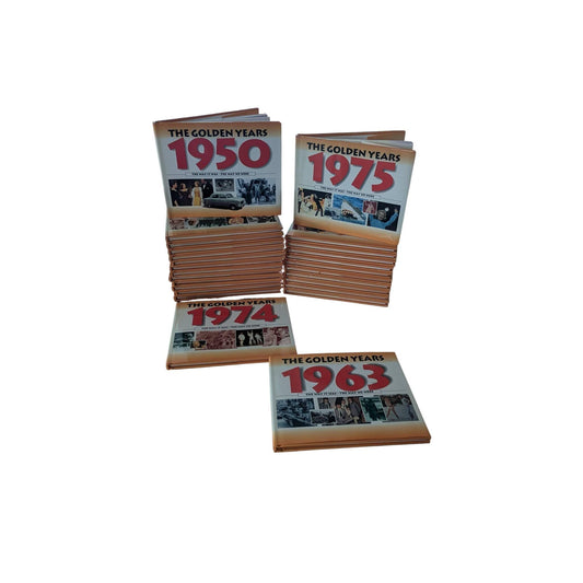The Golden Years Vintage Books 1950-1975 | Retro History Book | Nostalgic 20th Century Book | Preloved Vintage Gift | Individual or Set