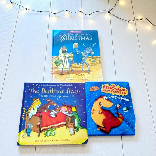 Children's Christmas Book Bundle: Lift-the-Flap Board Books, Ribbon Bound