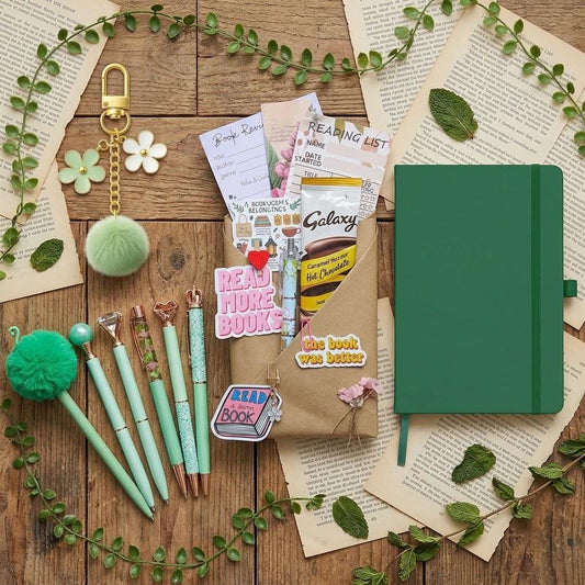 Book Gift Set | Blind Date Book | Wrapped Book & Journal Gift | Reader Gift | Book Lover Gift | Choose your own Colour