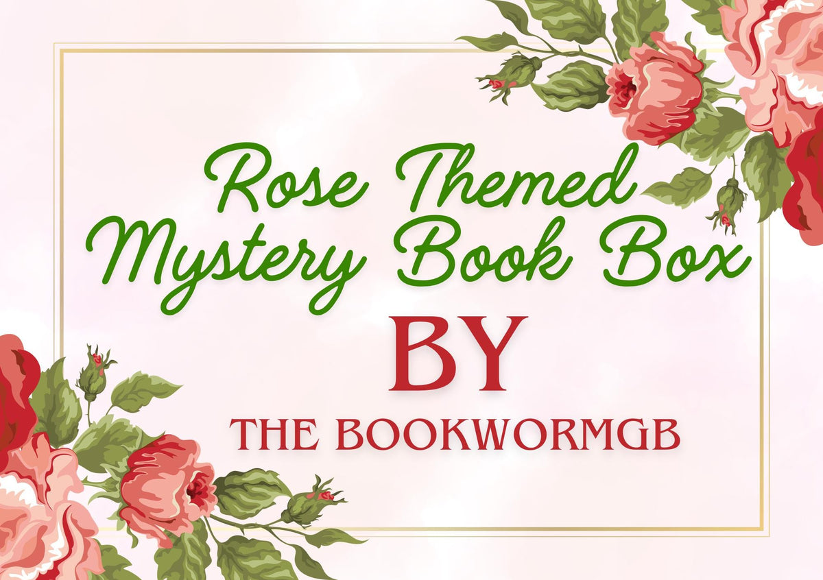Rose Themed, Mystery Book Gift Set | Book Lover Gift Box | Reading Journal & Tote Bag | Literary Gift for Her | Romantic Reader Gift